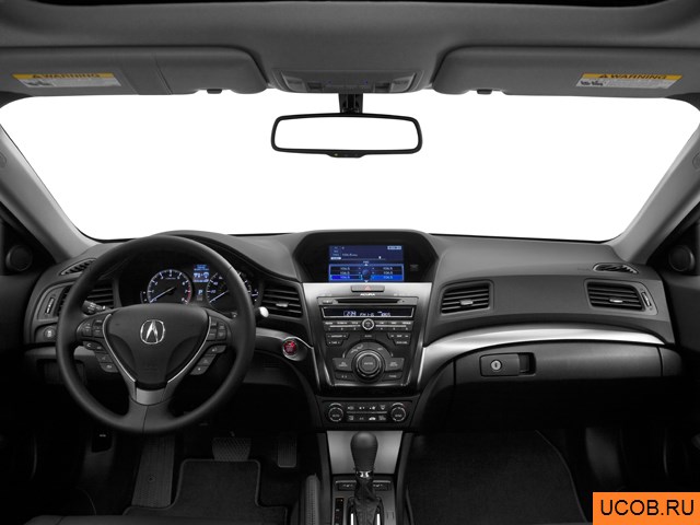 Sedan 2013 года Acura ILX в 3D. Вид водительского места.