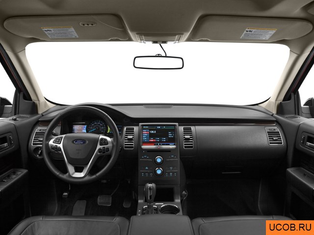 CUV 2013 года Ford Flex в 3D. Вид водительского места.