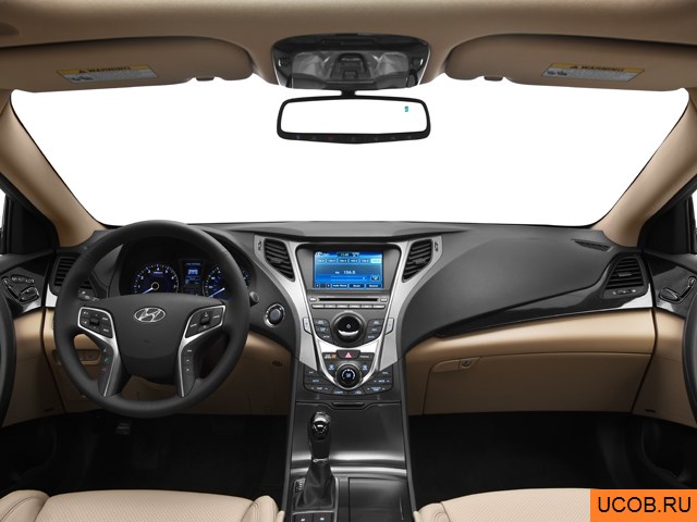 Sedan 2012 года Hyundai Azera в 3D. Вид водительского места.