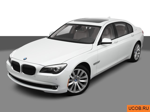 Модель автомобиля BMW 7-series Hybrid 2012 года в 3Д