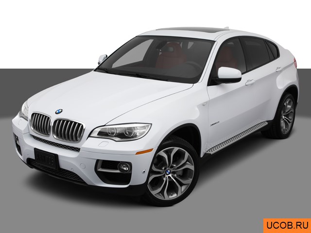 Модель автомобиля BMW X6 2013 года в 3Д