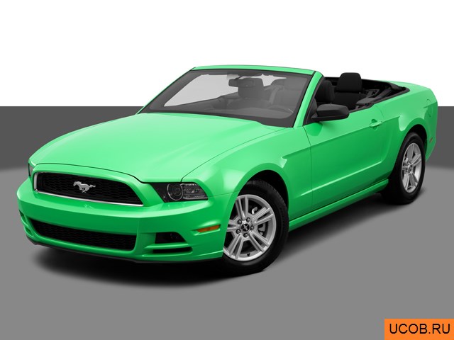 Модель автомобиля Ford Mustang 2013 года в 3Д