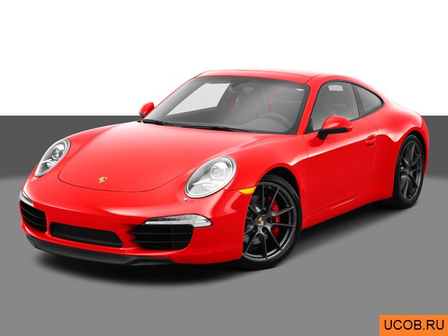 Модель автомобиля Porsche 911 2013 года в 3Д
