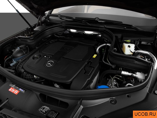 SUV 2013 года Mercedes-Benz GLK-Class в 3D. Моторный отсек.