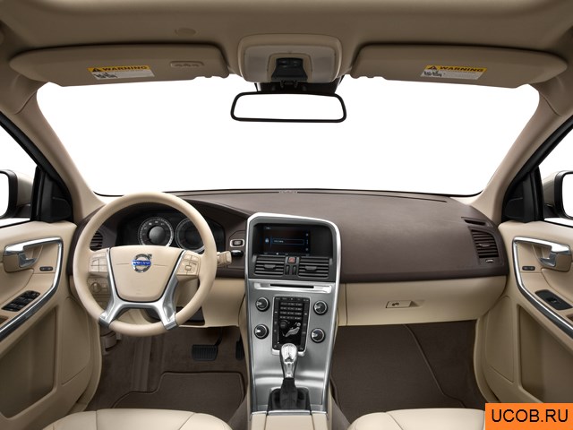 CUV 2013 года Volvo XC60 3.2 FWD в 3D. Вид водительского места.