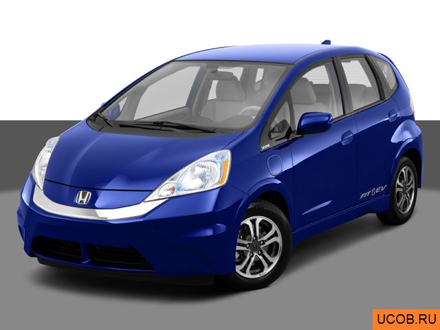 Модель автомобиля Honda Fit EV 2013 года в 3Д