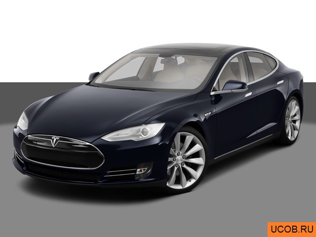 3D модель Tesla модели Model S 2013 года