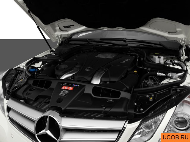 Convertible 2013 года Mercedes-Benz E-Class в 3D. Моторный отсек.