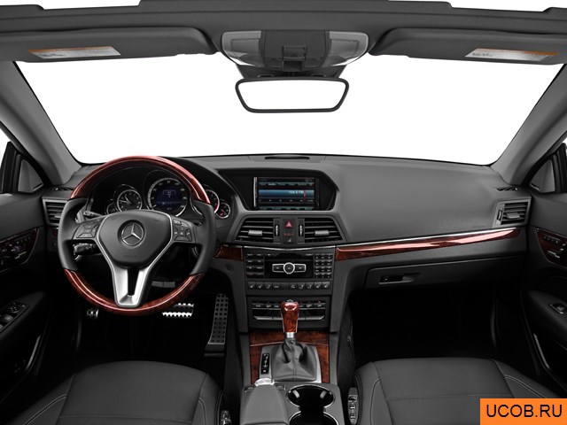 Convertible 2013 года Mercedes-Benz E-Class в 3D. Вид водительского места.