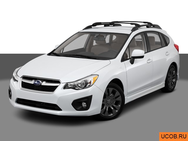 3D модель Subaru модели Impreza 2013 года