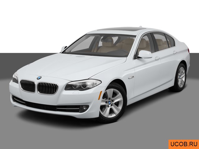Модель автомобиля BMW 5-series 2013 года в 3Д