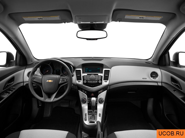 Sedan 2013 года Chevrolet Cruze в 3D. Вид водительского места.