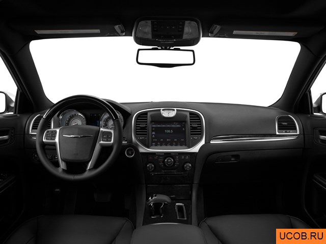 Sedan 2013 года Chrysler 300 в 3D. Вид водительского места.