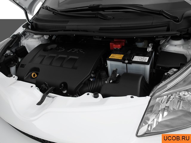 Hatchback 2013 года Scion xD в 3D. Моторный отсек.