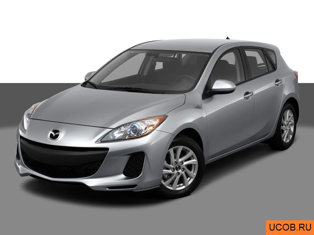 Модель автомобиля Mazda MAZDA3 2013 года в 3Д