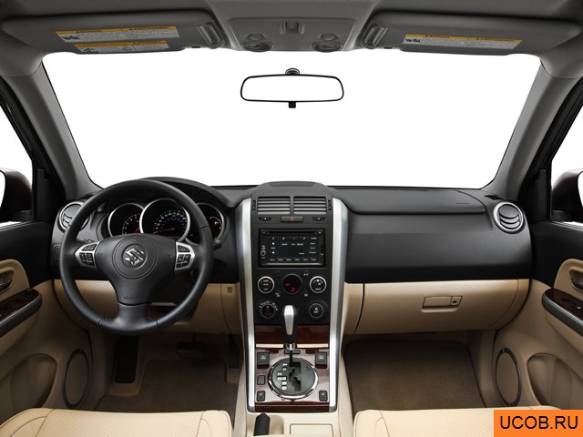 SUV 2013 года Suzuki Grand Vitara в 3D. Вид водительского места.