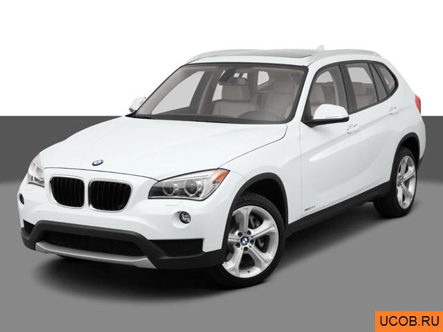 Модель автомобиля BMW X1 2013 года в 3Д