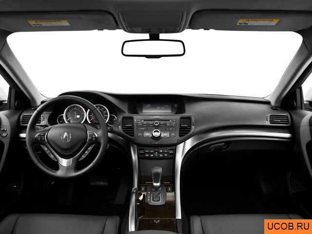 Sedan 2013 года Acura TSX в 3D. Вид водительского места.