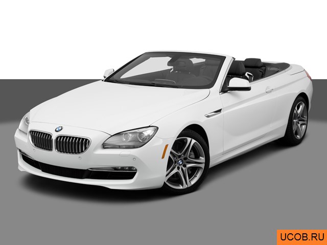 Модель автомобиля BMW 6-series 2013 года в 3Д