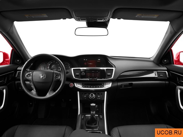 Coupe 2013 года Honda Accord в 3D. Вид водительского места.