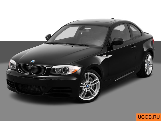 Модель автомобиля BMW 1-series 2013 года в 3Д