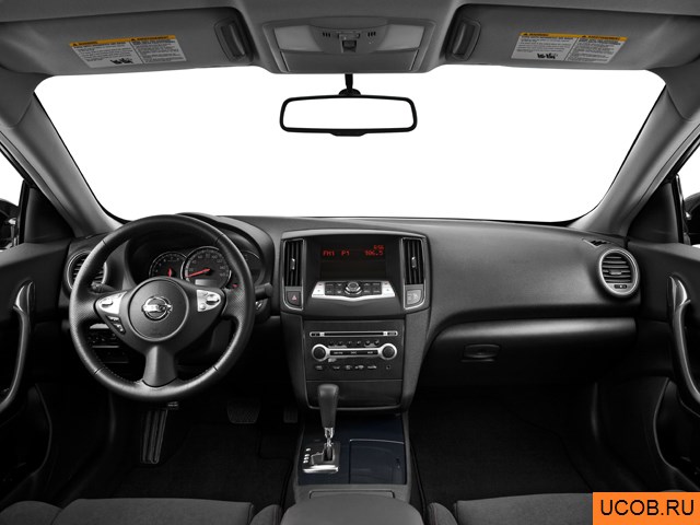 Sedan 2013 года Nissan Maxima в 3D. Вид водительского места.