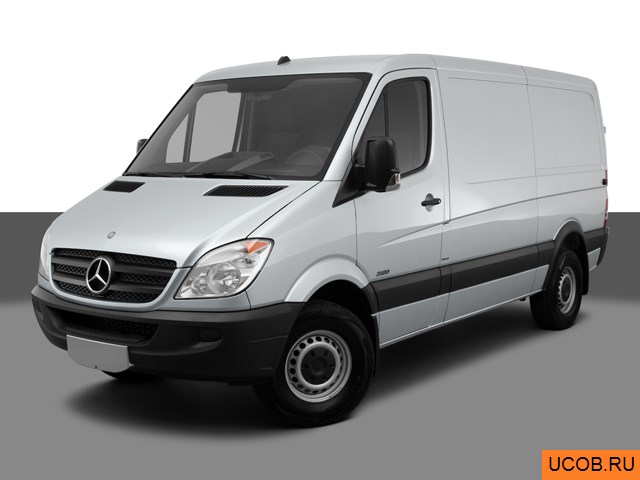 Модель автомобиля Mercedes-Benz Sprinter Cargo Van 2013 года в 3Д