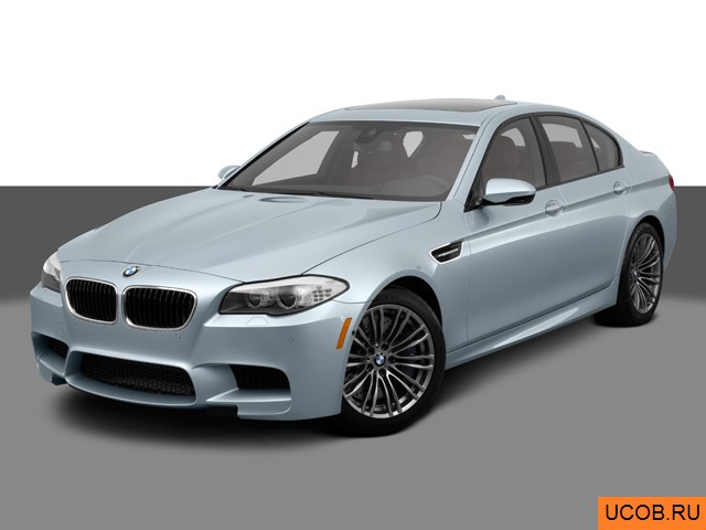 Модель автомобиля BMW 5-series 2013 года в 3Д