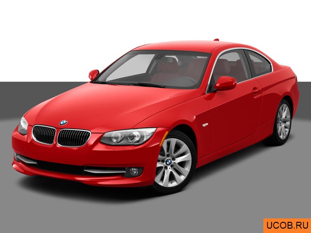 Модель автомобиля BMW 3-series 2013 года в 3Д