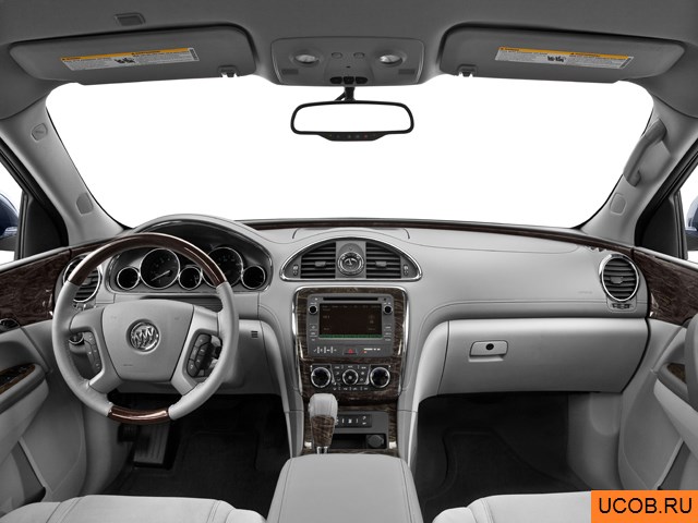 CUV 2013 года Buick Enclave в 3D. Вид водительского места.