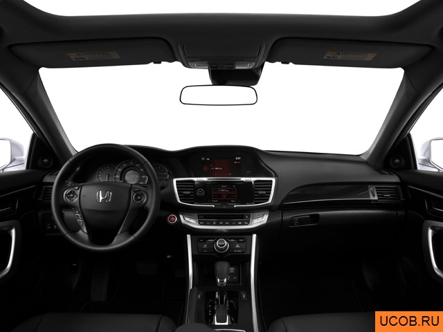 Coupe 2013 года Honda Accord в 3D. Вид водительского места.