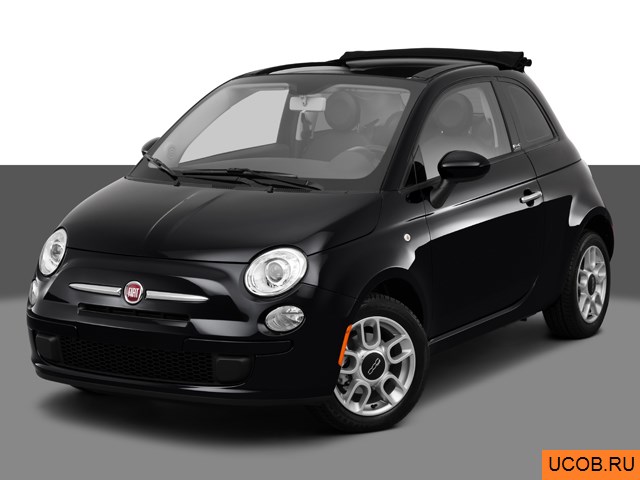 3D модель Fiat модели 500C 2013 года