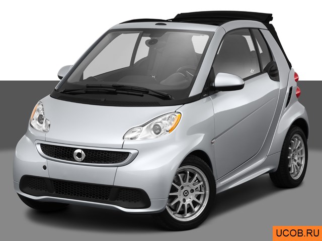 Модель автомобиля Smart Fortwo 2013 года в 3Д