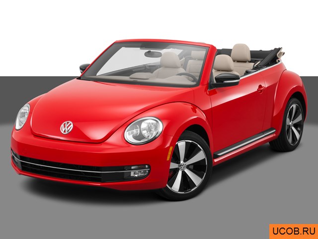 Модель автомобиля Volkswagen Beetle 2013 года в 3Д