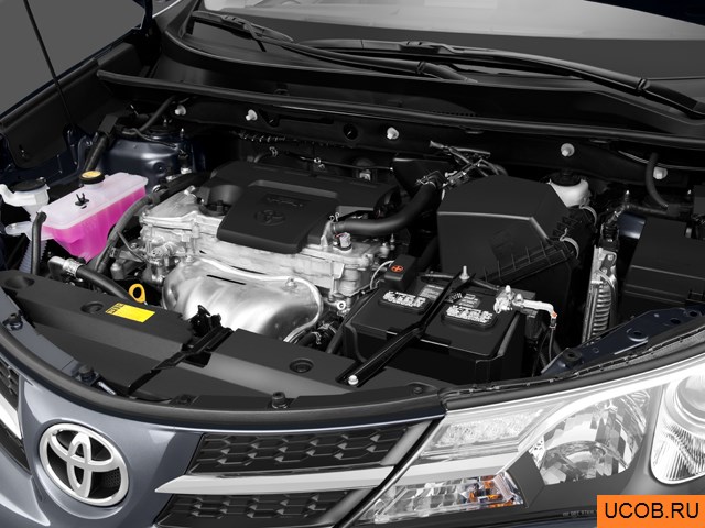 CUV 2013 года Toyota RAV4 в 3D. Моторный отсек.