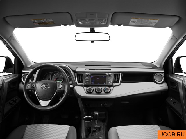 CUV 2013 года Toyota RAV4 в 3D. Вид водительского места.