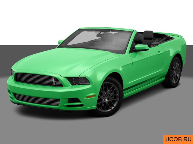 Модель автомобиля Ford Mustang 2014 года в 3Д