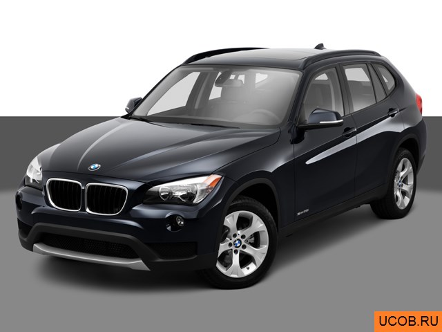 Модель автомобиля BMW X1 2014 года в 3Д