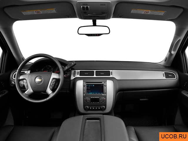 Pickup 2014 года Chevrolet Silverado 2500HD в 3D. Вид водительского места.