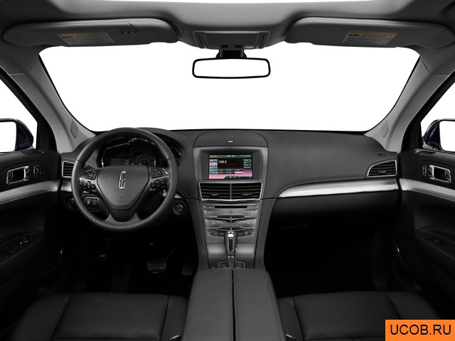 CUV 2014 года Lincoln MKT в 3D. Вид водительского места.
