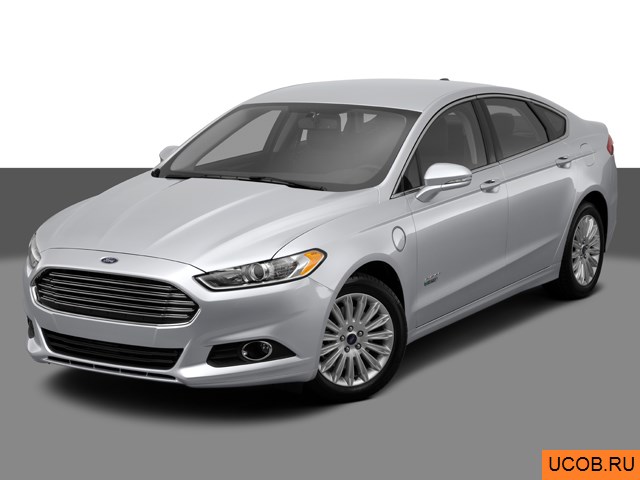 Модель автомобиля Ford Fusion Energi 2014 года в 3Д