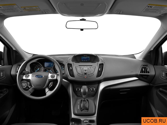 CUV 2014 года Ford Escape в 3D. Вид водительского места.