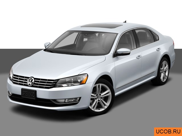 3D модель Volkswagen Passat 2014 года