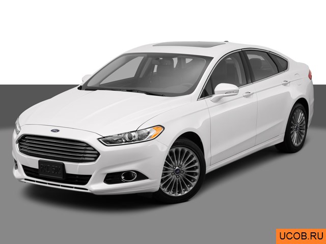 Модель автомобиля Ford Fusion 2014 года в 3Д