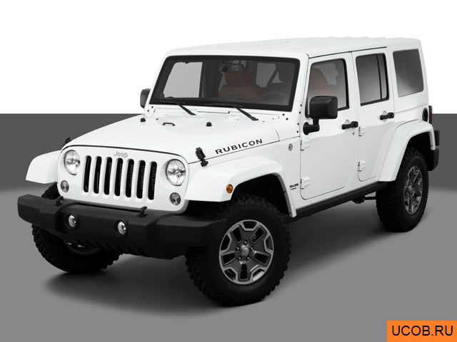 3D модель Jeep модели Wrangler Unlimited 2014 года