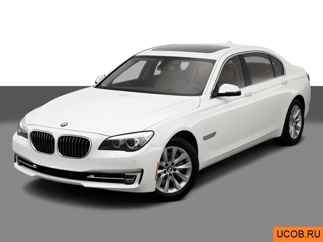 Модель автомобиля BMW 7-series 2014 года в 3Д