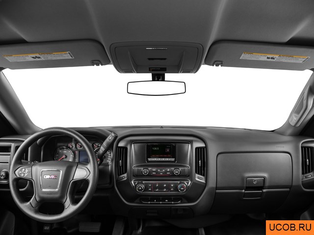 Pickup 2014 года GMC Sierra 1500 в 3D. Вид водительского места.