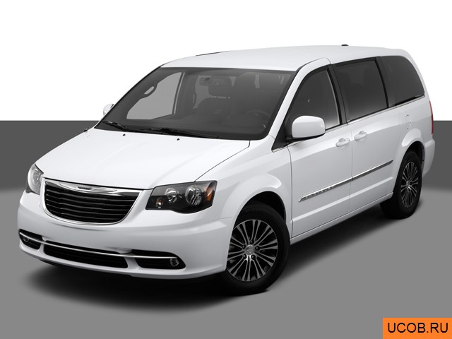 3D модель Chrysler Town and Country 2014 года