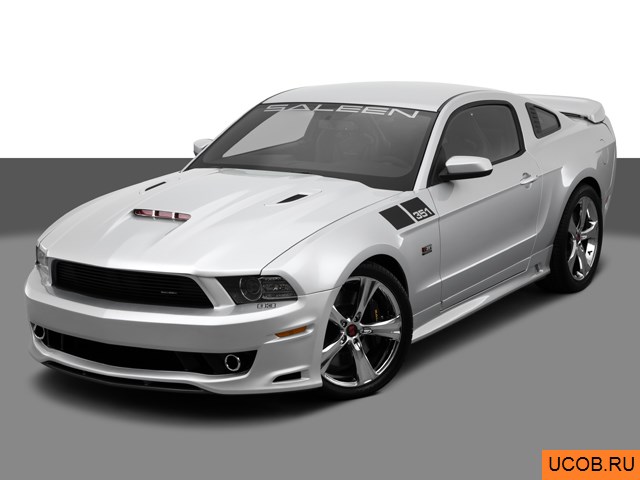 Модель автомобиля Saleen 302 Mustang Label 2013 года в 3Д