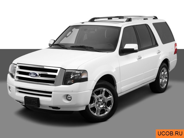 Модель автомобиля Ford Expedition 2014 года в 3Д